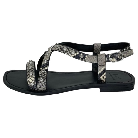 Marc Fisher LTD Fianna2 Snake Print Leather Studded Womens Sandals Size 8M - Picture 2 of 13